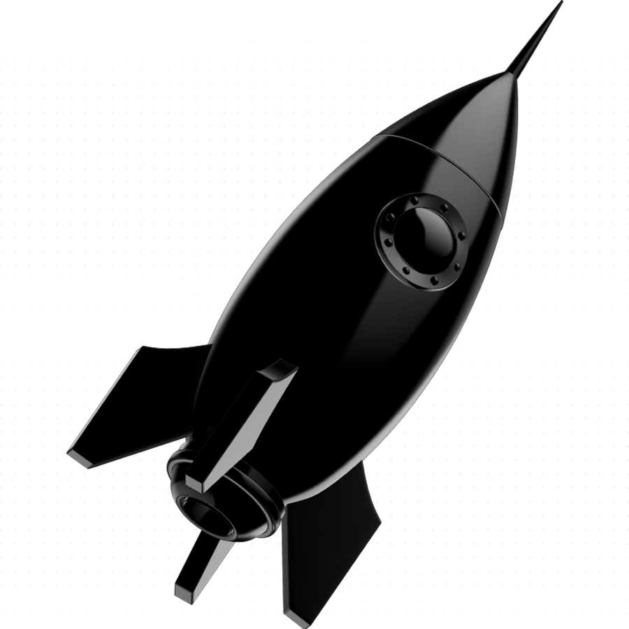 Black 3D rocket